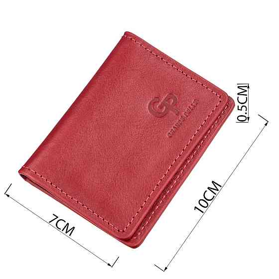 Обложка для водительских прав кожаная Красная (GRANDE PELLE) Киев