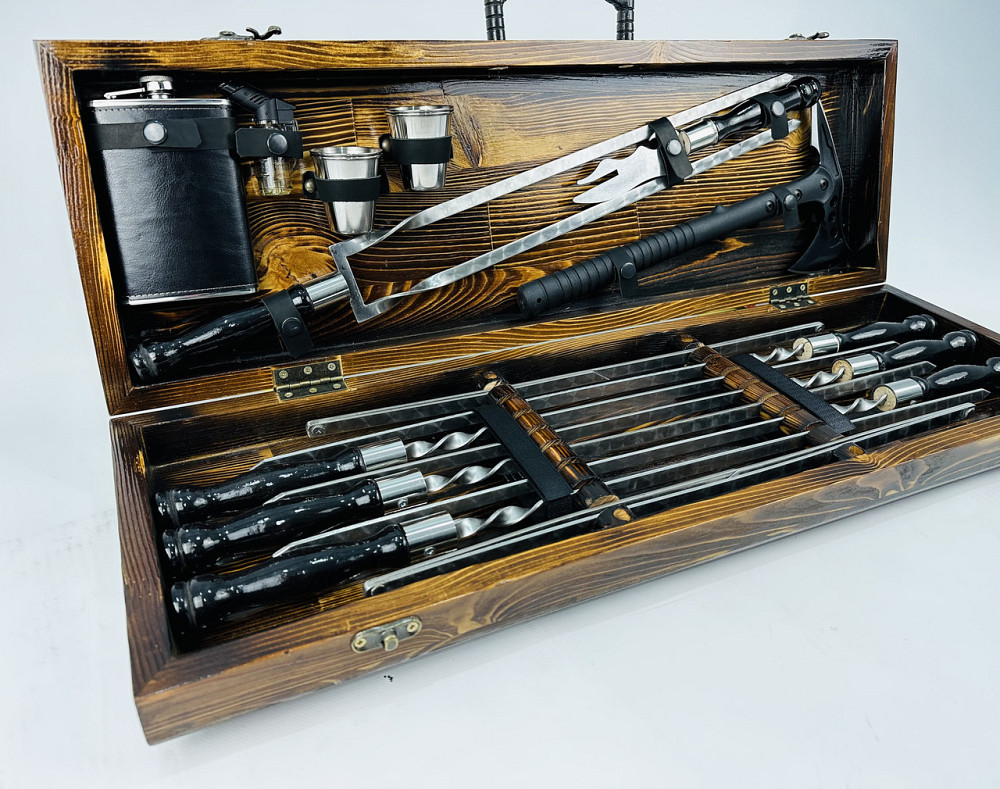 Подарунковий набір шампурів у дерев'яному кейсі BLACK MAX HAPPY DAYS Тернопіль - фото 5