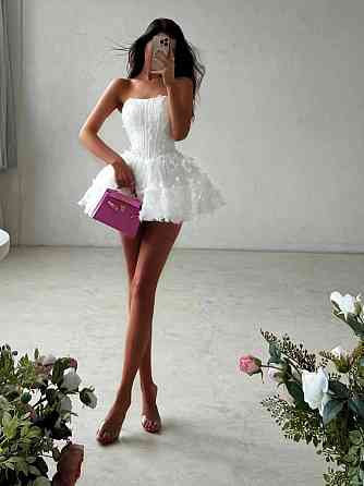 Жіноча романтична приваблива мініплаття костюмна + фатин метелика (на підкладці) Білий, 42/44 Одеса