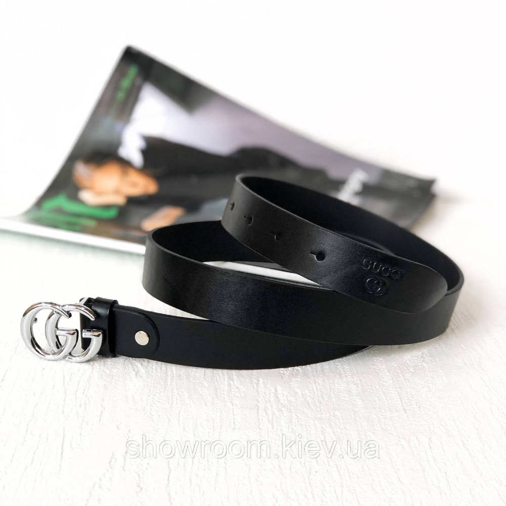 Жіночий стильний шкіряний ремінь (5001) silver Київ - фото 1