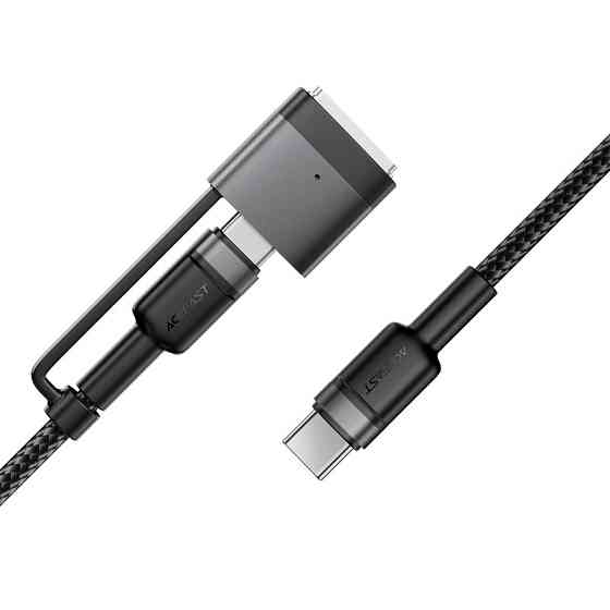 Кабель ACEFAST C22-05 USB-C to USB-C / magnetic aluminum alloy charging data cable Black Київ