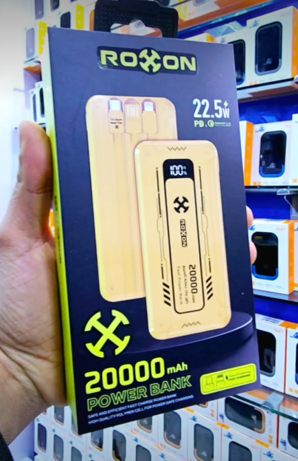 Внешний аккумулятор Power Bank 20000mAh 22.5W ROXON RO11 быстрая зарядка для смартфонов и гаджетов Одесса - изображение 2