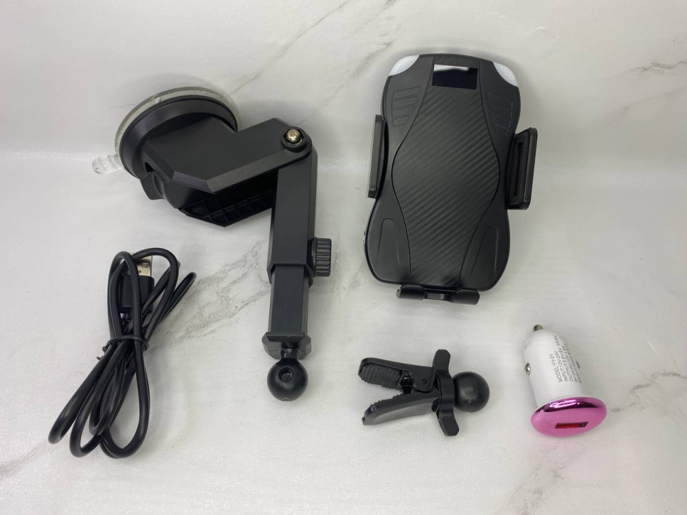 Б/В Автомобільний тримач 3-в-1 ENSFOUY із бездротовою зарядкою Qi 10W та Bluetooth 5.0 FM-трансмітером, сенсорний автотримач Київ - фото 15