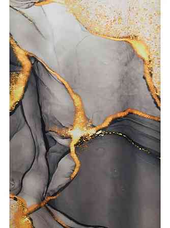 Шторка для ванної та душу з кільцями 180x180 см водовідштовхувальна, шторка для душової та ванної з гачками, мармурово-чорний Кам'янець-Подільський