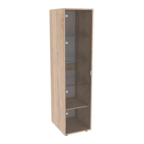 Пенал зі склом Hugo H-4, Дуб Сонома, 420/520/1700 Львів