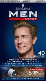 40 Мужская гель-краска  для волос и бороды без амиака  Schwarzkopf  Men Perfect  №40 темно-русый Киев - изображение 1