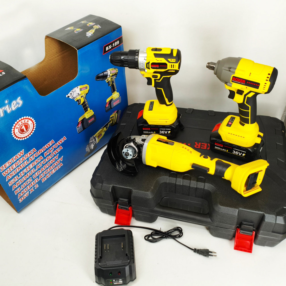 Набір гайковерт шуруповерт болгарка 25 В Boxer BX-189 набір акумуляторного інструменту OX-45 Львів - фото 3