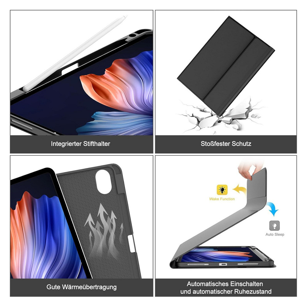 Клавіатурний чохол для iPad Air 11 / iPad Pro 11 чорний з тачпадом QWERTY з RGB підсвічуванням знімна бездротова Київ - фото 3