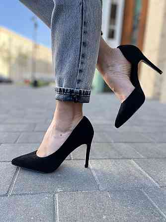 Meideli Туфлі жіночі MEIDELI чорні еко-замша каблук 10см 36р.-23.5см 40р.-26см (L311-1 4970) Коломия