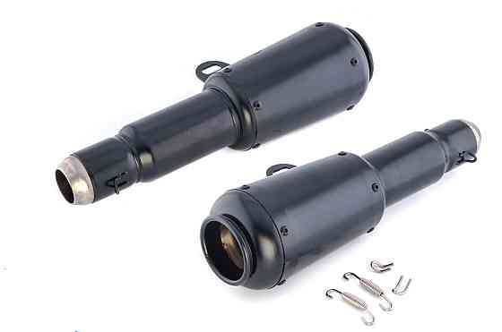 Глушник (тюнінг) 370*10 см (нержавіюча сталь, овал, чорний, прямоток) 118 Мукачево