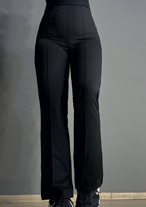 Лосины женские A-N 1722 со стрелкой высокая посадка черные, черный, S Киев - изображение 9