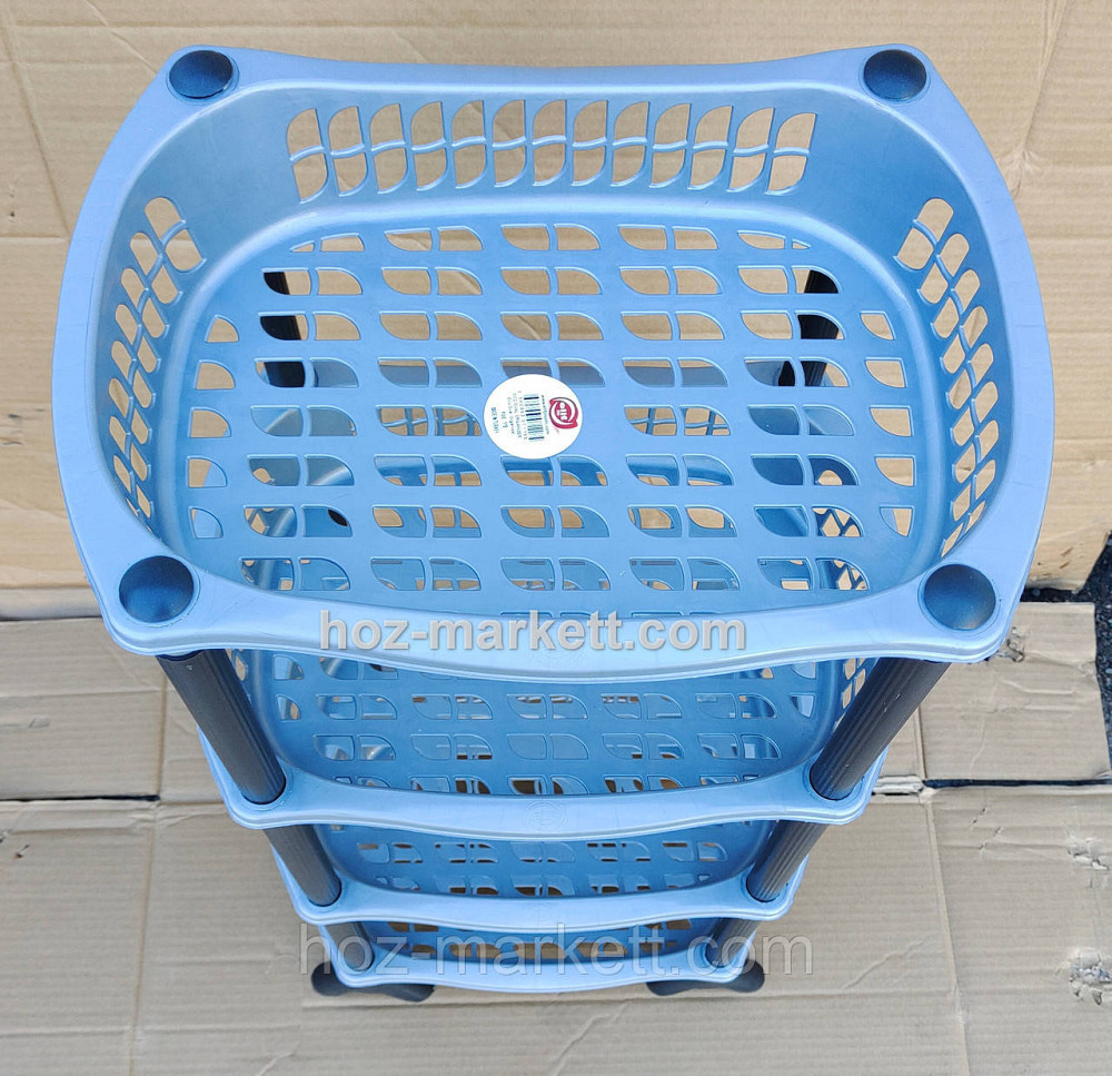 Полиця етажерка пластикова для ванної та кухні сіра Харків - фото 9