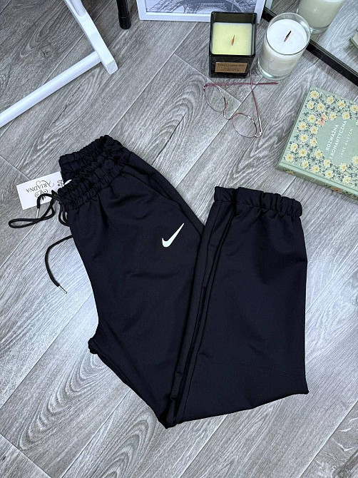 Жіночі теплі спортивні штани - джогери з високою посадкою турецька двонитка пєнʼє Одеса - фото 6