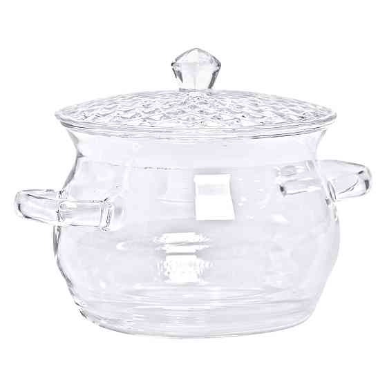 Yiwu Скляна каструля прозора з кришкою 2 (л) жаростійка HP-33-1 Киев