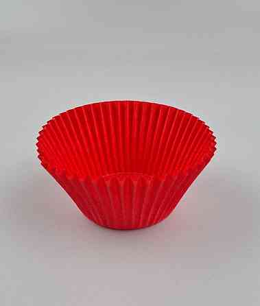 Тартолітка для кексів 140А кругла червона D55 H42,5 (100 шт.) (1 уп.) Харків