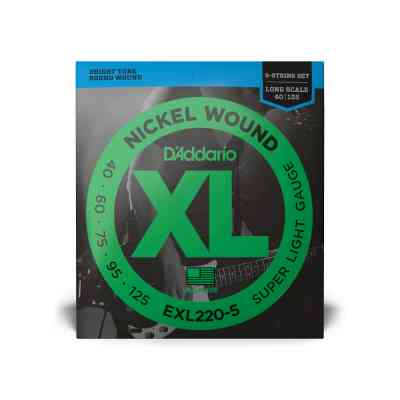 Струни для гітари D&apos;Addario XL Nickel Wound Bass Super Light 5-String (40-125) (EXL220-5) Вінниця