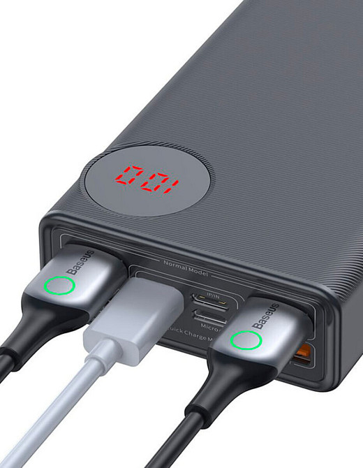 Зовнішній акумулятор Baseus Mulight Power Bank 30000mAh Black Киев - изображение 4