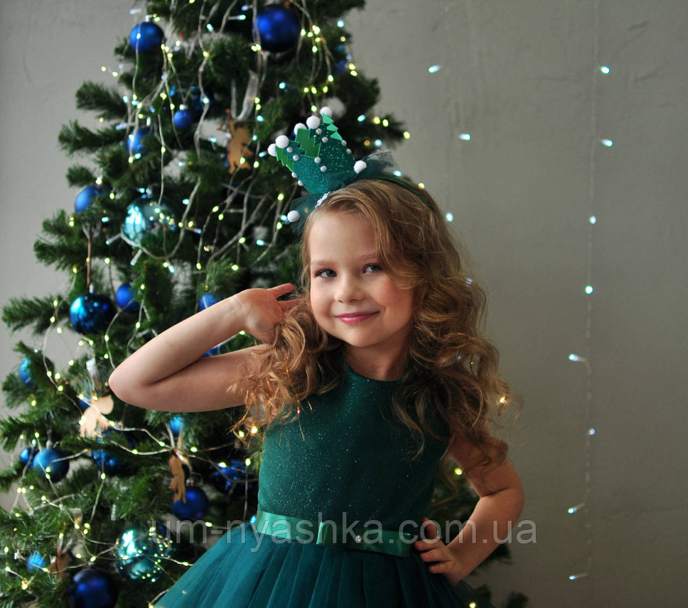 Изумрудное нарядное платье на девочку Зеленое платье елочка Кривой Рог - изображение 4