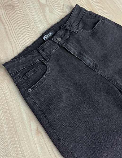 Джинси жіночі Mikaletta 13129 МОМ банани батал великі розміри чорні, чорний, З8, 38, 99 см, 127 см Київ - фото 7