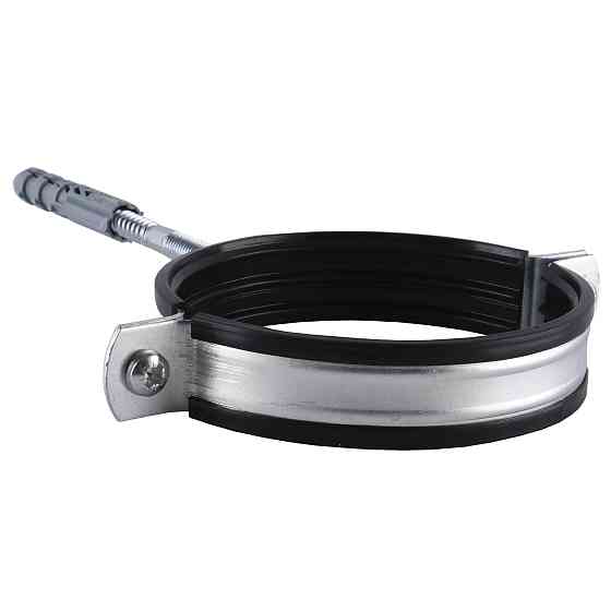 Хомут трубний SOLOMON  (комплект)  4″, 108-118мм  з гвинтом 10х120 та дюбелем Тернополь