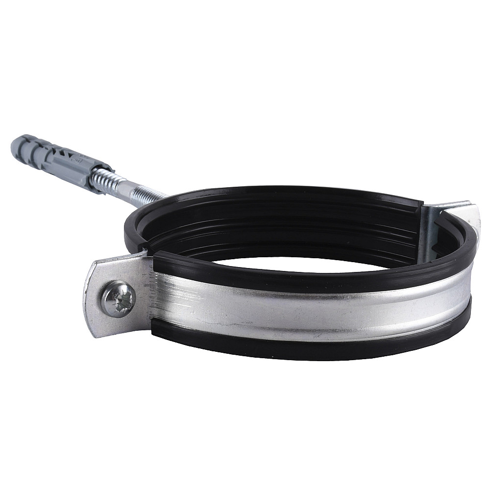 Хомут трубний SOLOMON  (комплект)  4″, 108-118мм  з гвинтом 10х120 та дюбелем Тернопіль - фото 4