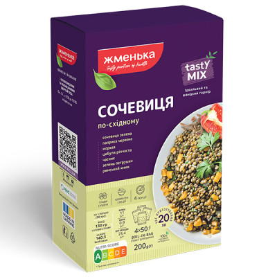 Крупа Жменька Пряная чечевица по-восточному 200 г (4820152182708) Винница - изображение 2