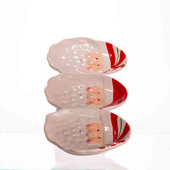 Yiwu Блюдо сервірувальне новорічне для закусок Santa Claus 33.5×12.5 (см) з порцеляни CR-1-33 Коломия