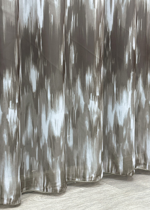 Тюль шифоновая с принтом цвет венге с белым 1761т Киев - изображение 5