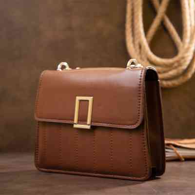 Сумка Vintage Горизонтальна зі шкірозамінника Коричнева (sale_14907) Вінниця