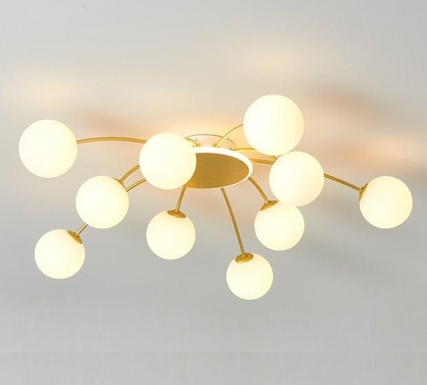 Світлодіодна люстра Орбіта 8618 (Золота) на 10+1 плафонів Київ - фото 2