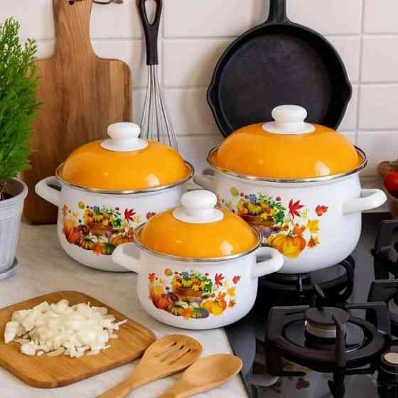 Набір каструль вищої якості, Набір каструль для електричних плит преміум YF-86 Івано-Франківськ