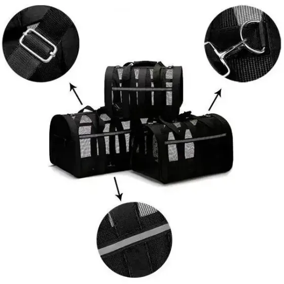 Черный Сумка переноска для кошек и собак CosmoPet CP-46 Коломыя