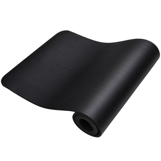 Килимок для йоги та фітнесу Power System PS-4017 NBR Fitness Yoga Mat Plus Black (180х61х1) Каменское - изображение 5