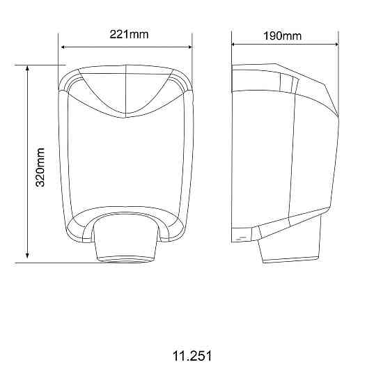 Сушилка для рук HOTEC 11.253 Stainless Steel (000019606) Киев