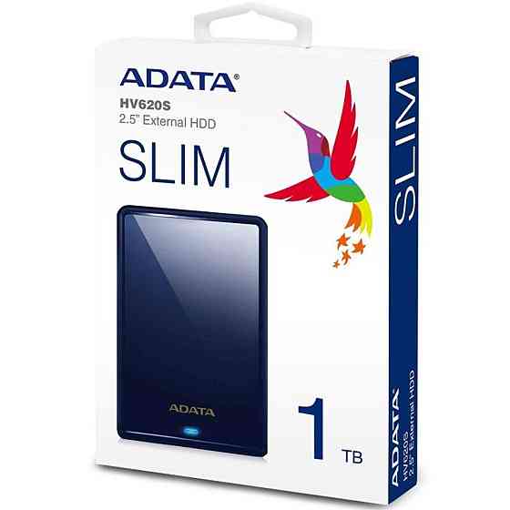 PHD External 2.5'' ADATA USB 3.2 Gen. 1 DashDrive Classic HV620S 1TB Slim Blue Київ