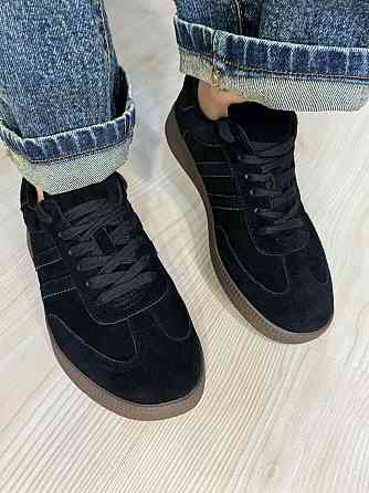 Кеды женские Hengji 8009-12 samba замшевые черные, 37, 23,5 см Киев