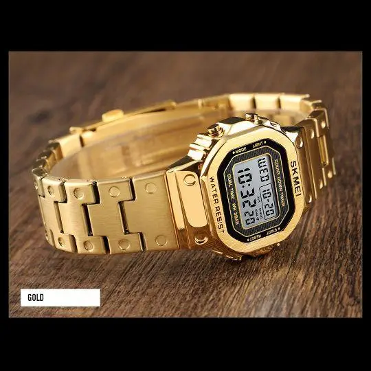 Женские спортивные часы Skmei 1433 Singapore Золотистый Винница - изображение 5