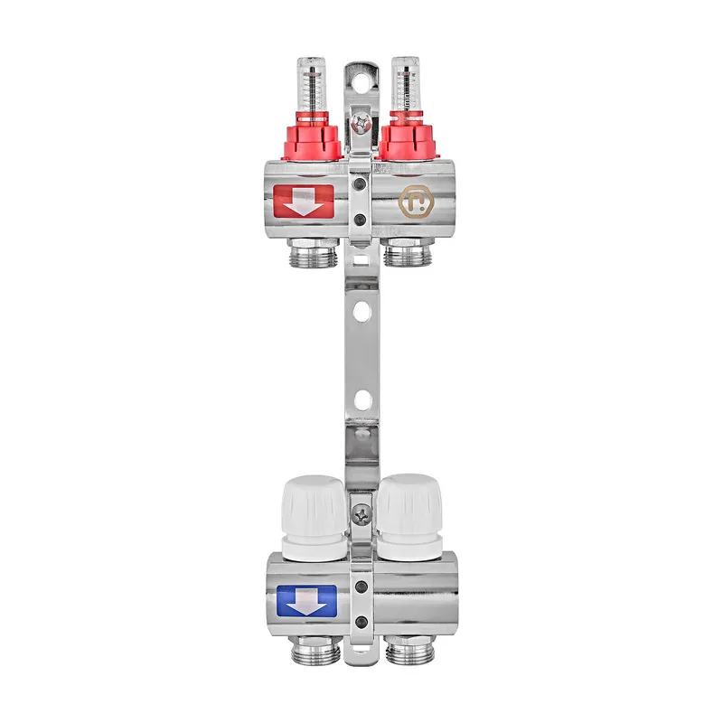 Колекторний блок з витратомірами EUROPRODUCT EP.B3110-02-1”x2 (корп. латунь) (EP6190) Київ - фото 1