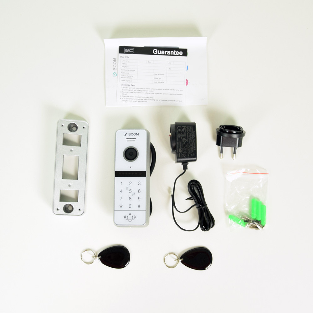 Відеопанель BCOM BT-400FHD-AC White з вбудованою клавіатурою і зчитувачем Mifare Київ - фото 6