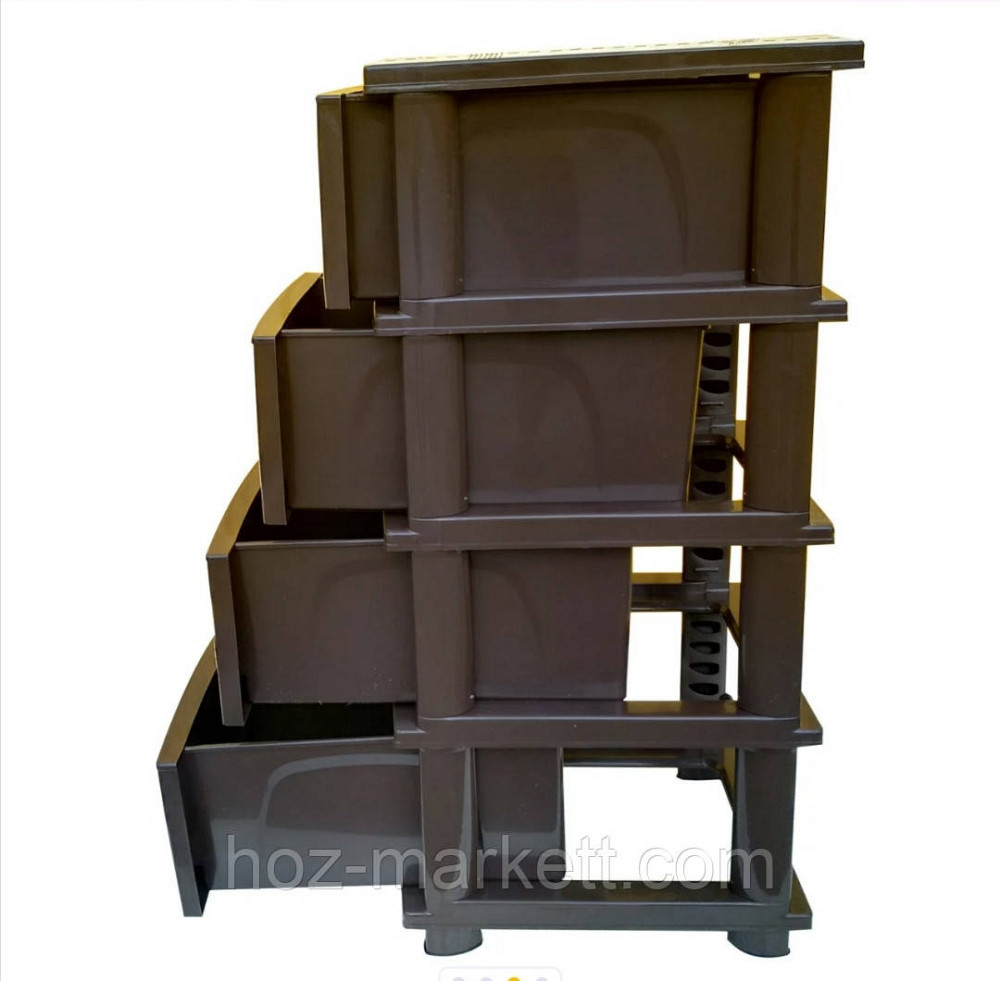 Комод пластиковый коричневый 