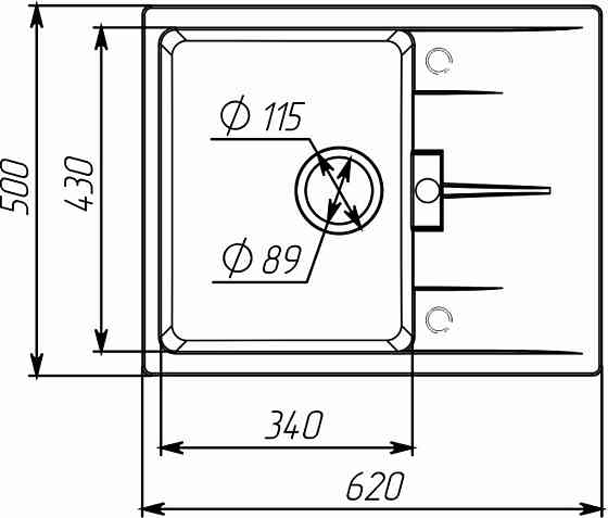 Гранітна мийка для кухні VALESO ZIRKONE 6250 матова Антрацит Коломыя