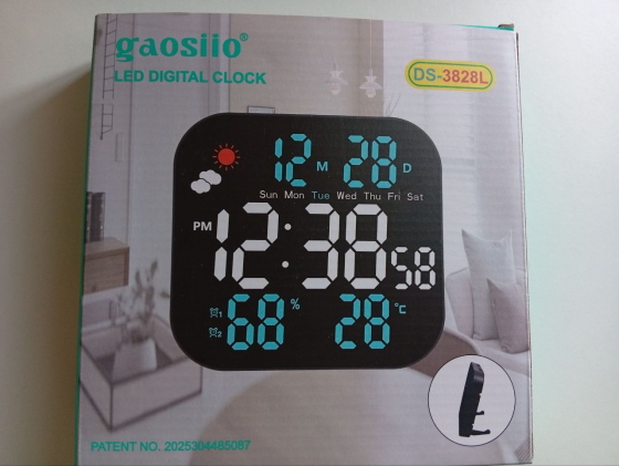 Часы DS-3828L с LED дисплеем, будильником, календарем, термометром и современным стильным дизайном Одесса