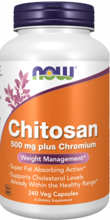 Хітозан для схуднення Now Foods Chitosan Plus 500mg 240 вег капс Київ