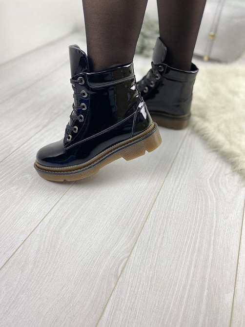 Черевики жіночі ARLEN чорні шкіра лакована зима 36-40 (БК-16/76 2850) Коломия - фото 6