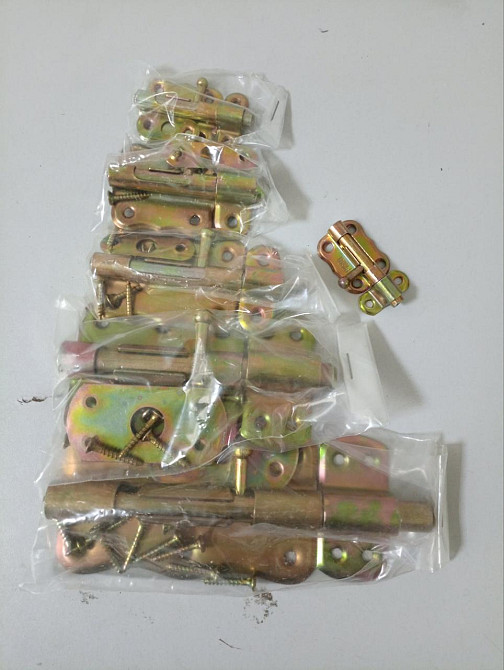 Засув круглий в жовтому оцинку  40мм "P-o" Київ - фото 3