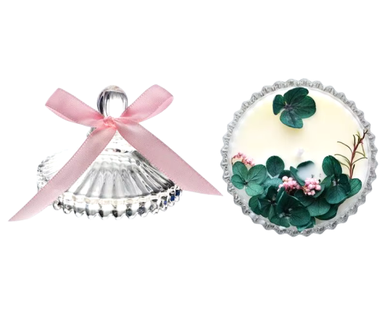 Свеча в прозрачной, стеклянной  чаше, ручной работы, Gardin Monet Каменец-Подольский