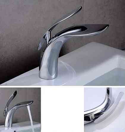 Смеситель латунный для раковины однорычажный кран для умывальника WanFan для ванной комнаты Хром Каменец-Подольский