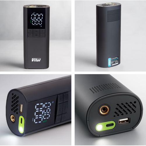 Компрессор ViTOL K-35 3в1 с повербанком, фонарём, 7.4V, 8000mAh Харьков - изображение 3