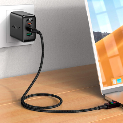 Дата кабель USB-C to USB-C 1.2m 100W with display C7-03 Acefast (6974316282778) Винница - изображение 6