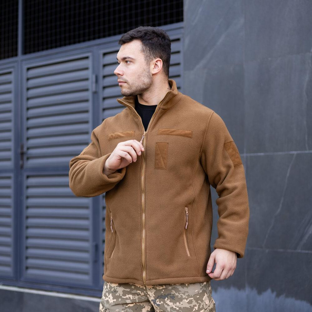 Толстовка тактическая флисовая Pobedov Voin с липучками Койот M BLto2 541Mkt Киев - изображение 5